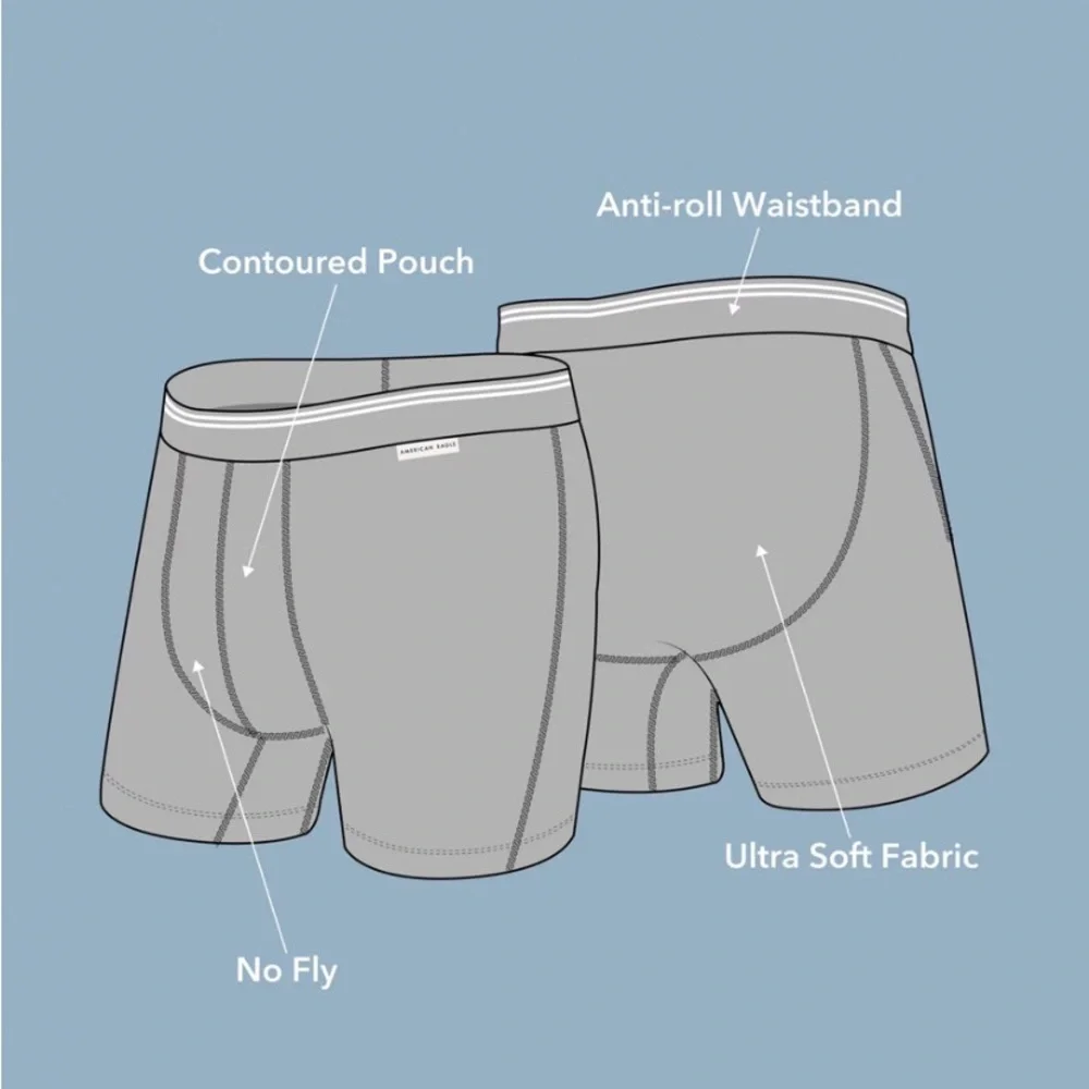 American Eagle Outfitters Boxer Brief 3-Pack – Blue, Green, Black